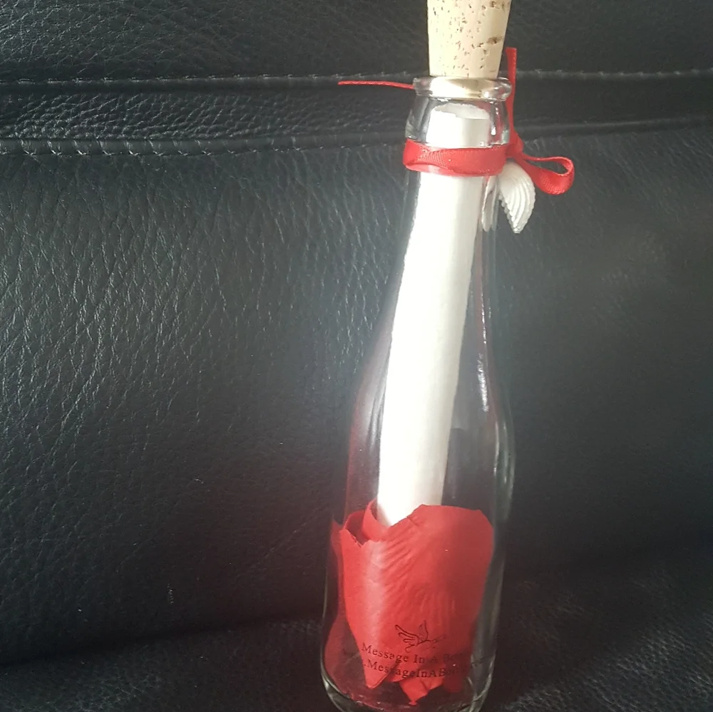 Message in a bottle.  Sweet Valentine...